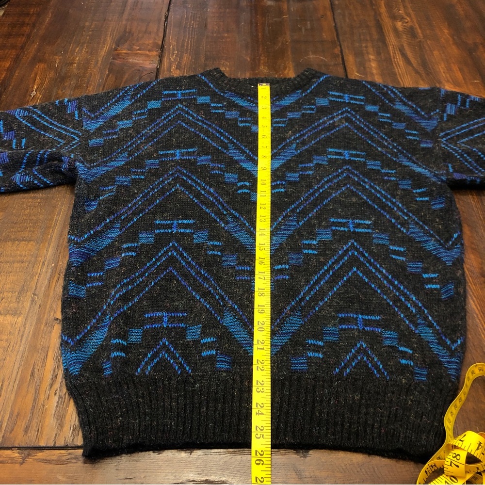 Vtg Michael Gerald Large Abstract Patterned Knit … - image 3